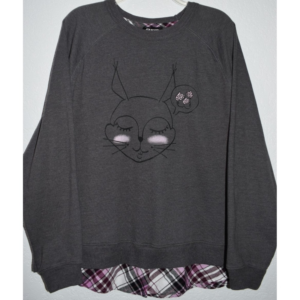 WOMAN'S 3X Pullover Top Lounge Sleep Comfy Casual‎ Long slv Sweatshirt Joe Boxer